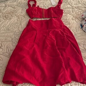 Reformation Bright Red Kids Dress